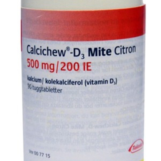 Calcichew-D3 Mite Citron 500 mg/200 IE 90 st tuggtabletter