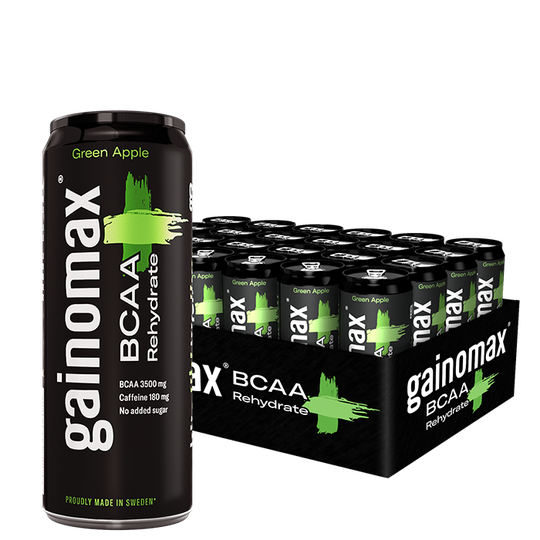 24 x Gainomax BCAA+Rehydrate, 330 ml, Green Apple