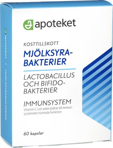 Apoteket Mjölksyrabakterier C-vitamin + Selen, 60 st