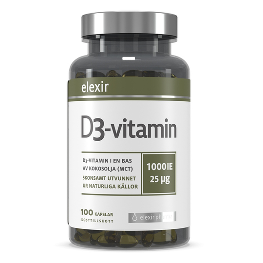 Elexir Pharma Elexir D3 Vitamin 1000IE 100 kapslar