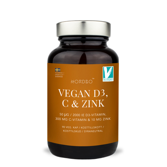 Nordbo D3 C-vitamin & Zink 90 kapslar