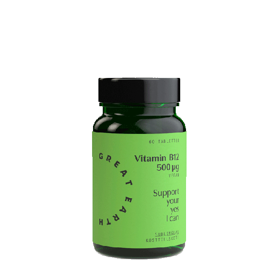 Vitamin B12 500 μg, 60 sugtabletter