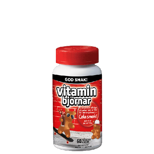 Vitaminbjörnar Colasmak, 60 tuggtabletter