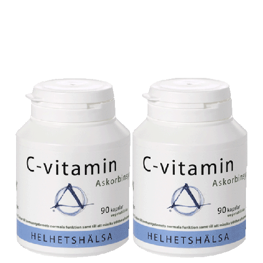 2 x C-vitamin askorbinsyra, 90 kapslar