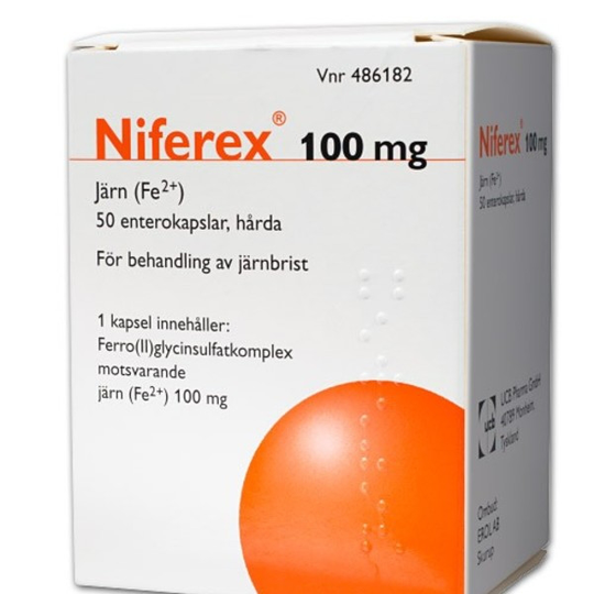 Niferex enterokapsel 100 mg, 50 st
