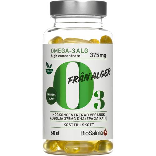 BioSalma Omega-3 av Alg 375mg DHA/EPA, 60 st