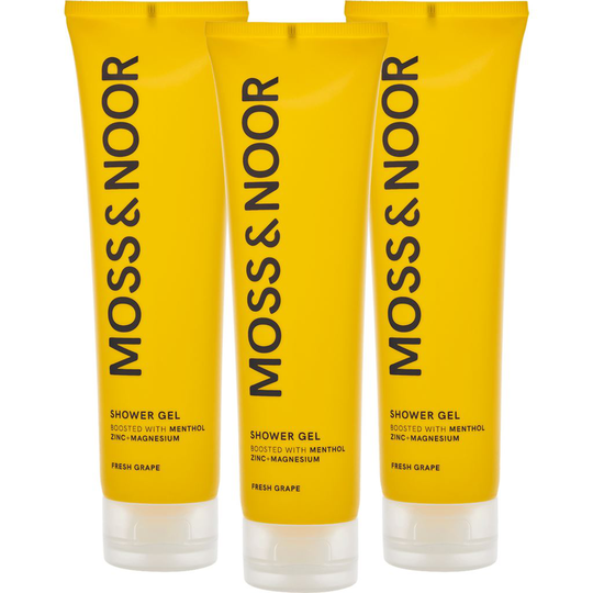 Moss & Noor After Workout Shower Gel Fresh Grape 3-pack