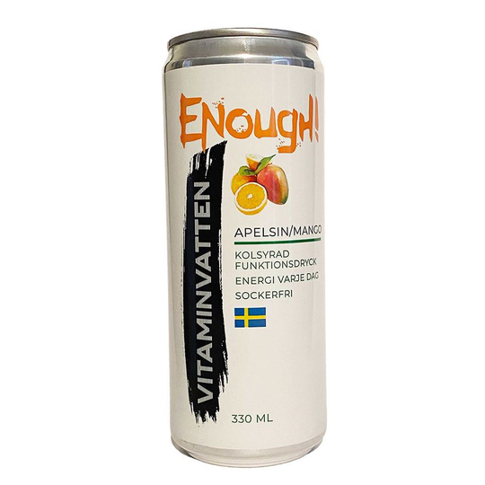 Enough Vitaminvatten Apelsin Mango 330 ml