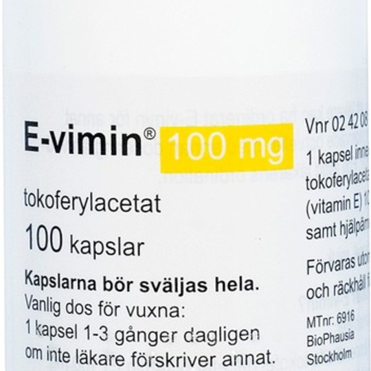 E-vimin, kapsel, mjuk 100 mg 100 st