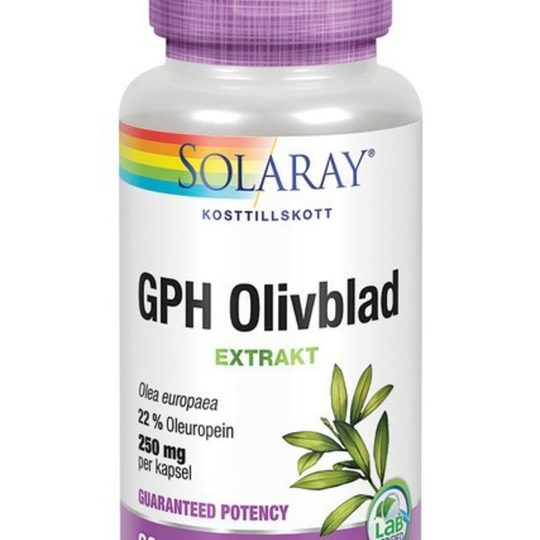 Solaray GPH Olivblad 60 kapslar