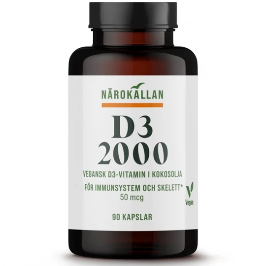 Närokällan D3 2000 Vegan 90 kapslar