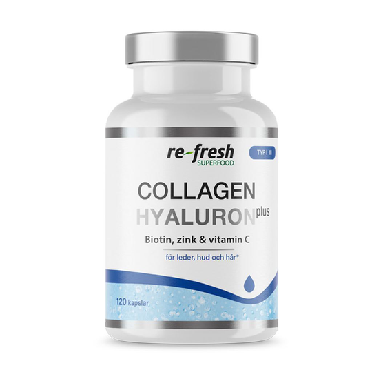 re-fresh SUPERFOOD Collagen Hyaluron Plus 120 kapslar