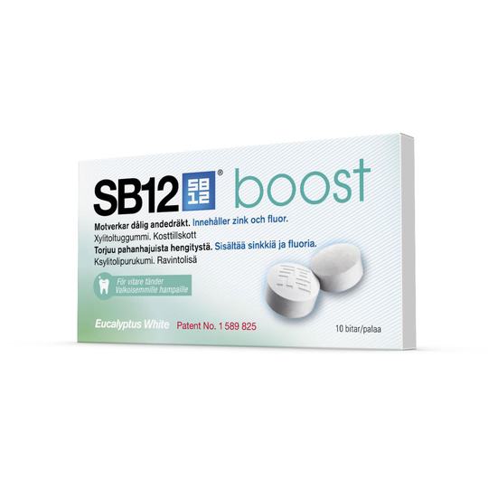 SB12 Boost Eucalyptus White Tuggummin 10 st