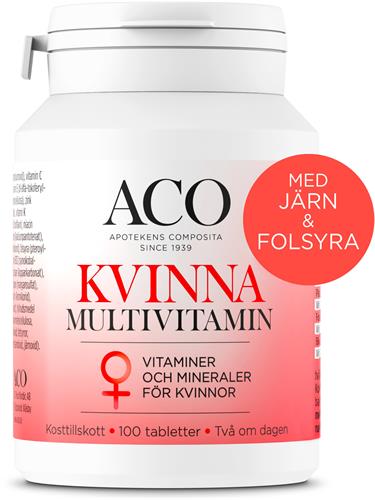 ACO Kvinna Multivitamin, 100 st