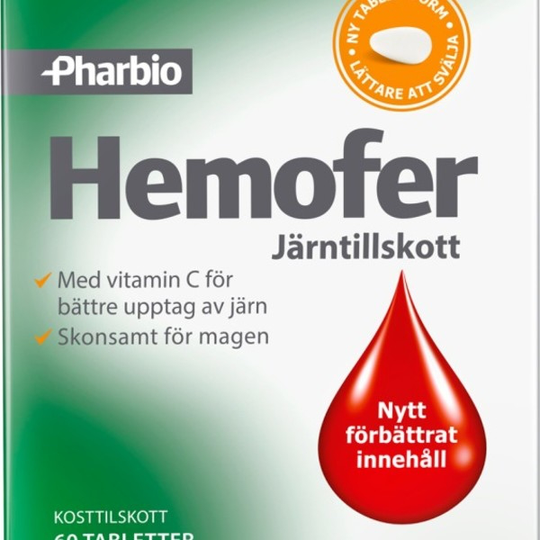 Pharbio Hemofer Järn 60 tabletter