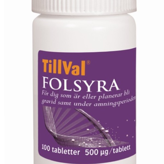 TillVal Folsyra 100 tabletter