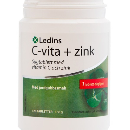 Ledins C-vita + Zink Jordgubbsmak 120 tabletter