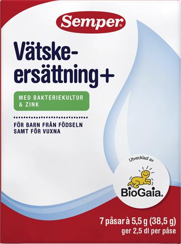 Vätskeersättning m aktiv bakt, 7 x 5,4 g