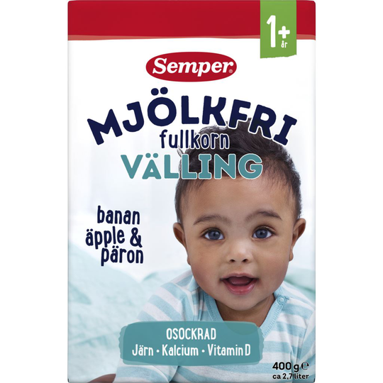 Semper Mjölkfri Fullkornsvälling Banan Äpple & Päron 400 g