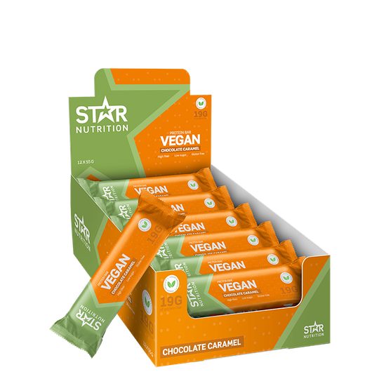 12 x Star Nutrition Vegan Protein bar, 55 g