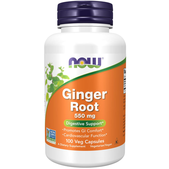 NOW Ginger 550 mg 100 vegkapslar
