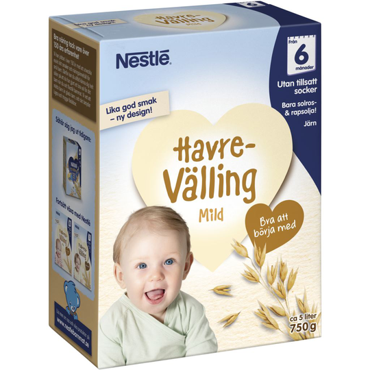 Nestlé God natt mild havrevälling 6 månader 750 g