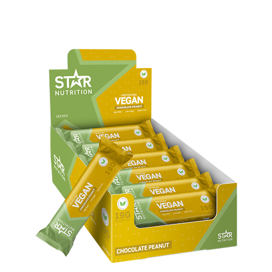 12 x Star Nutrition Vegan Protein bar, 55 g