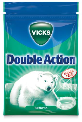 Vicks Double Action Eucalyptus Sugar Free, 72 g