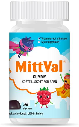 MittVal Gummy Vitaminer & mineraler för barn, 60 st