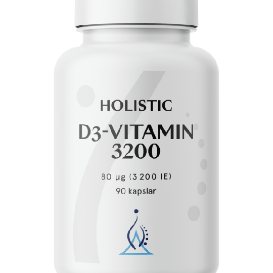 Holistic D3-vitamin 3200 IE 90 kapslar