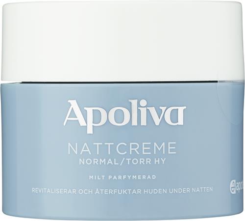 Apoliva nattcreme normal/torr parfymerad, 50 ml
