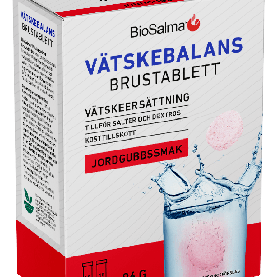 BioSalma Biosalma Vätskebalans Jordgubbssmak 20 brustabletter