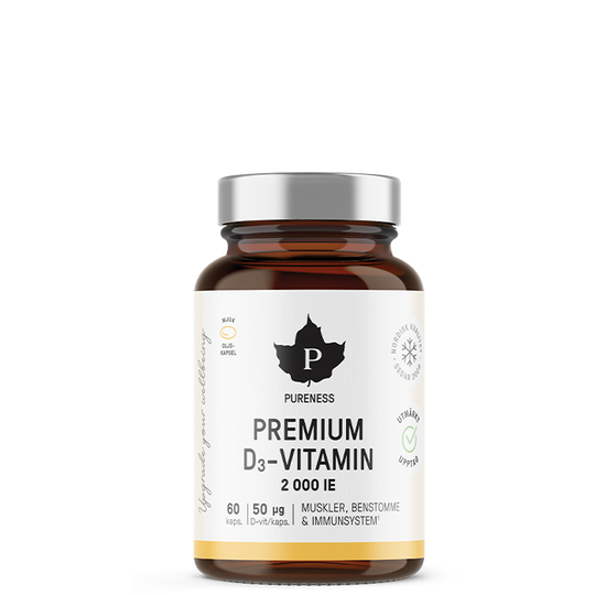 Premium D3-vitamin 60 kapslar