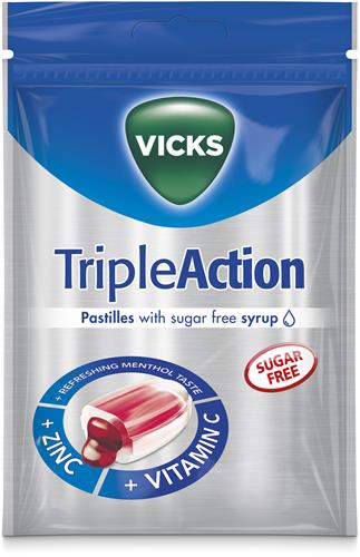 Vicks Triple Action Sugar Free, 72 g