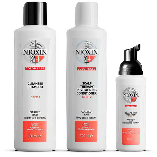 Nioxin Loyalty Kit System 4 för märkbart tunt, färgat hår 300+300+100 ml