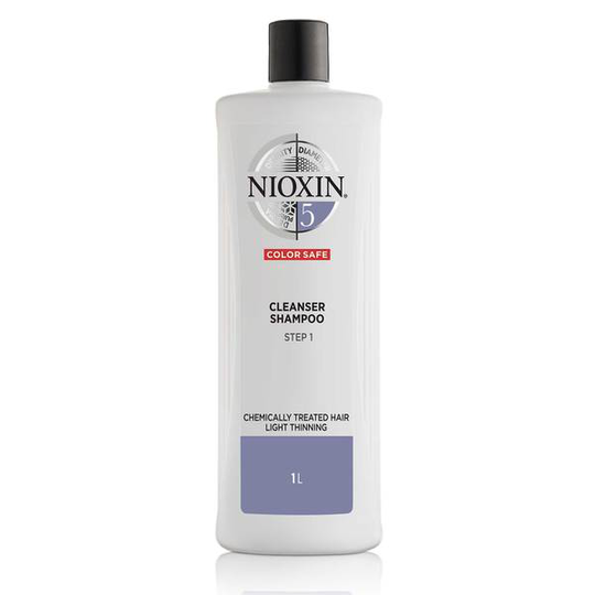 Nioxin System 5 Cleanser Schampo för fint, tunt, kemiskt behandlat hår 1000 ml