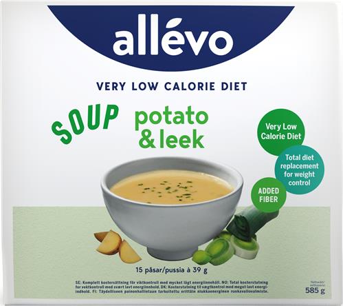 Allevo Soppa Potatis/lök VLCD, 15 st