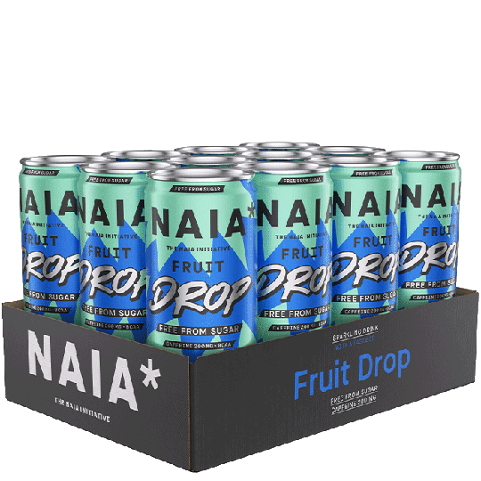 12 x NAIA* Energy Drink, 330 ml, Fruit Drop BCAA