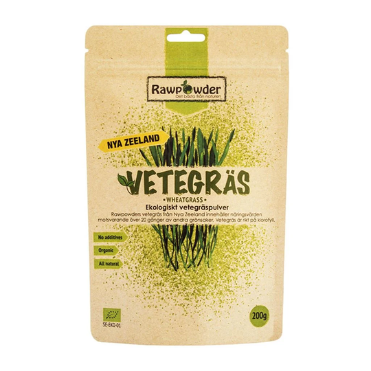 Rawpowder Vetegräs 200 g EKO