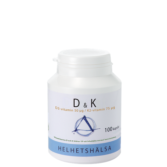 D & K vitamin, 100 kapslar
