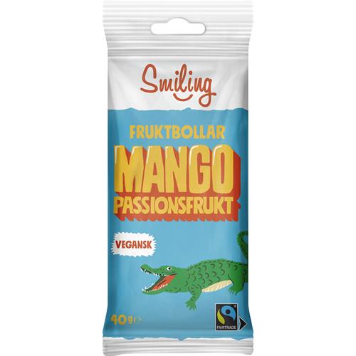 Smiling Fruktbollar Mango Passion, 40 g
