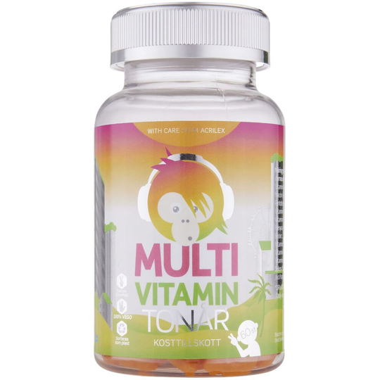 Monkids Multivitamin Tonår Apelsin 60 tuggtabletter