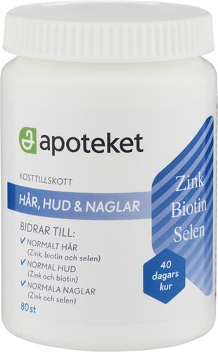Apoteket Hår, hud & naglar, 80 st