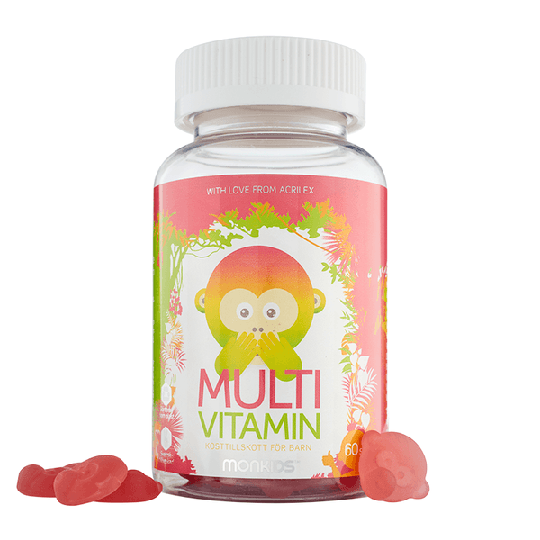 Monkids Multivitamin Hallon Barn 60 tuggtabletter