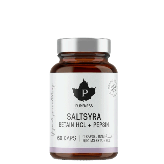 Beteine HCL -saltsyra, 60 caps