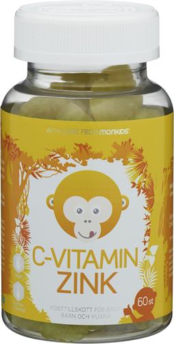 Monkids C-vitamin zink, 60 st