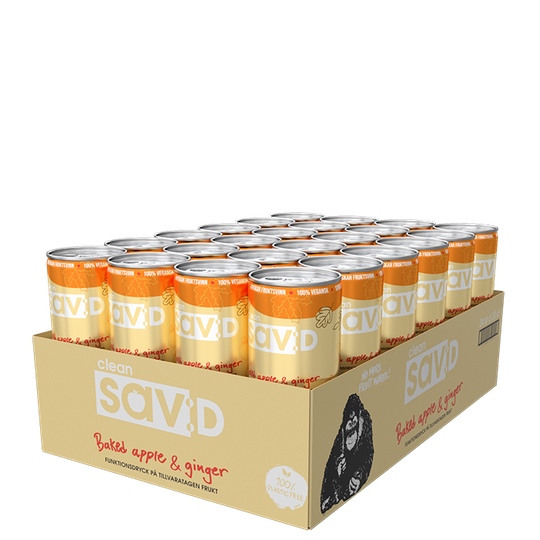 24 x Clean sav:D, 330 ml, Baked Apple & Ginger