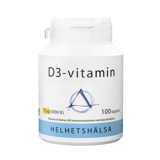 Helhetshälsa D3-vitamin 75 µg (3000IE ) 100 kapslar